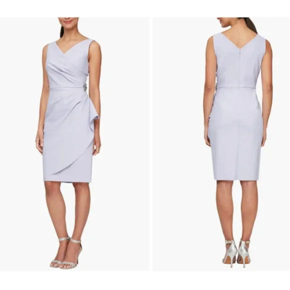 Alex Evenings Women's Ruched Sheath Dress - Picture 9 of 9
